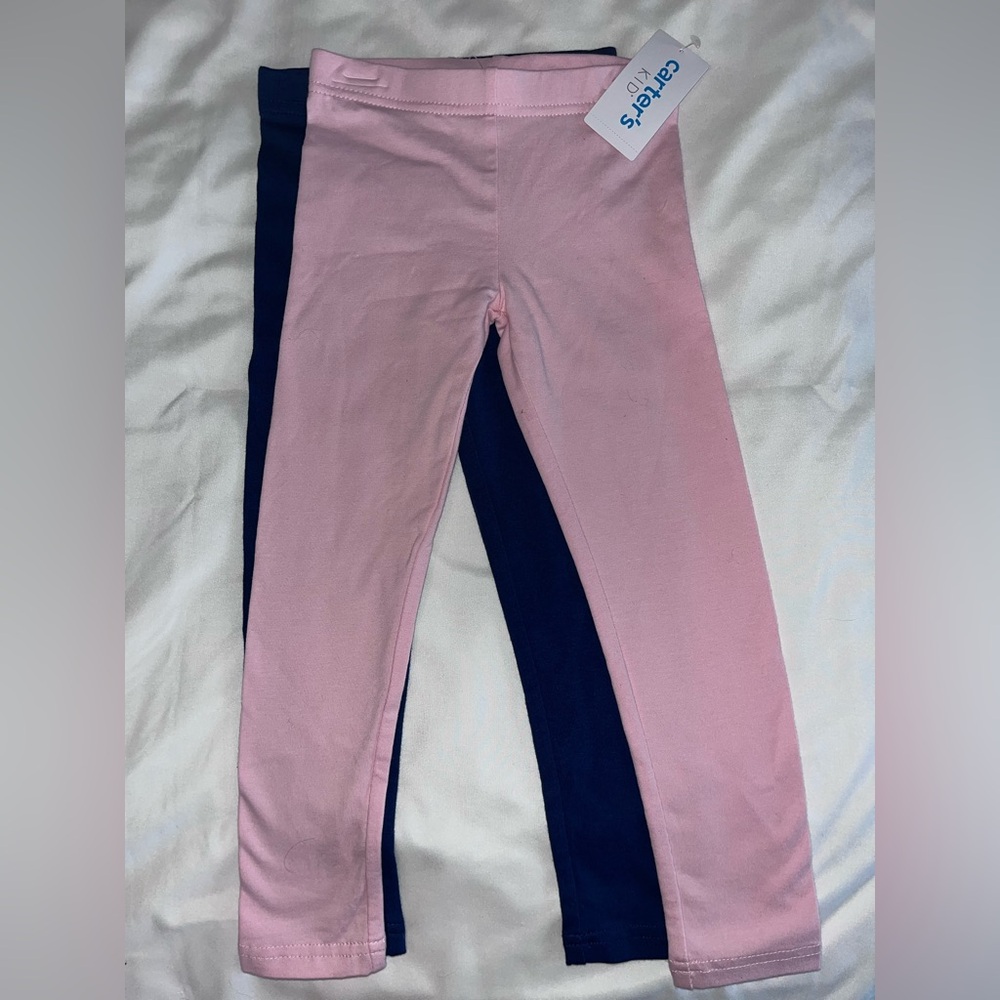 Carter's Pink and Navy Kids Leggings